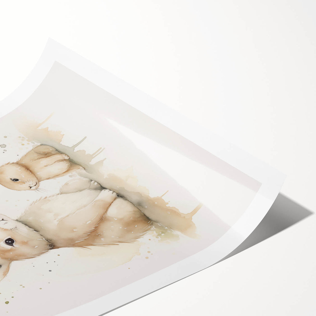 Mother & Baby Bunny Nursery Wall Art – Baby Room Decor Prints