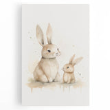 Mother & Baby Bunny Nursery Wall Art – Baby Room Decor Prints