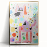 Playful Dog Kids Room Wall Art – Framed Art for Children's Rooms