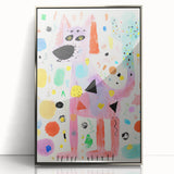 Playful Dog Kids Room Wall Art – Framed Art for Children's Rooms