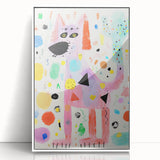 Playful Dog Kids Room Wall Art – Framed Art for Children's Rooms
