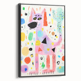 Playful Dog Kids Room Wall Art – Framed Art for Children's Rooms
