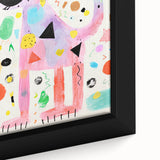 Playful Dog Kids Room Wall Art – Framed Art for Children's Rooms