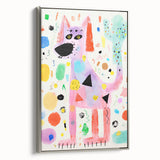 Playful Dog Kids Room Wall Art – Framed Art for Children's Rooms