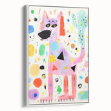 Playful Dog Kids Room Wall Art – Framed Art for Children's Rooms
