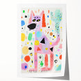 Playful Dog Kids Room Wall Art – Framed Art for Children's Rooms