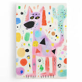 Playful Dog Kids Room Wall Art – Framed Art for Children's Rooms