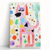 Playful Dog Kids Room Wall Art – Framed Art for Children's Rooms