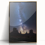 Framed acrylic artwork depicting a vibrant desert landscape with golden accents, showcasing detailed textures and colors, perfect for modern home decor.