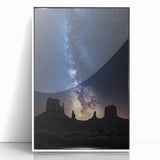 Framed acrylic artwork showcasing a vibrant desert landscape with a white border, perfect for modern home decor. Ideal for adding a touch of nature to any room.