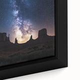 Framed canvas close-up showcasing a vibrant desert landscape design, featuring warm colors of orange and yellow, perfect for home decor enthusiasts.