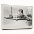 Expressive Sketch of Pool Player - Modern Art Print by George Bellows