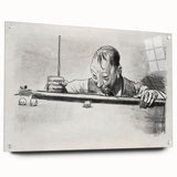 Expressive Sketch of Pool Player - Modern Art Print by George Bellows