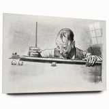 Expressive Sketch of Pool Player - Modern Art Print by George Bellows