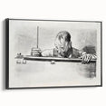 Expressive Sketch of Pool Player - Modern Art Print by George Bellows