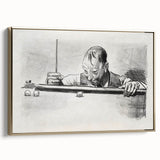 Expressive Sketch of Pool Player - Modern Art Print by George Bellows