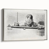 Expressive Sketch of Pool Player - Modern Art Print by George Bellows