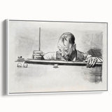 Expressive Sketch of Pool Player - Modern Art Print by George Bellows