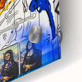 Colorful Pop Art Wall Art - Blue, Orange, and Black Canvas Print