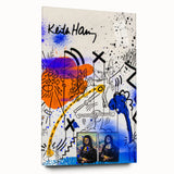 Colorful Pop Art Wall Art - Blue, Orange, and Black Canvas Print