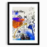 Colorful Pop Art Wall Art - Blue, Orange, and Black Canvas Print