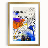 Colorful Pop Art Wall Art - Blue, Orange, and Black Canvas Print