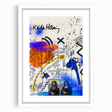 Colorful Pop Art Wall Art - Blue, Orange, and Black Canvas Print