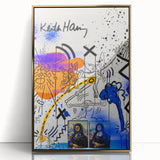 Colorful Pop Art Wall Art - Blue, Orange, and Black Canvas Print