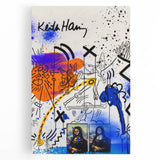 Colorful Pop Art Wall Art - Blue, Orange, and Black Canvas Print