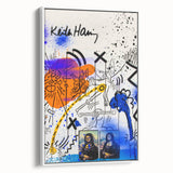 Colorful Pop Art Wall Art - Blue, Orange, and Black Canvas Print