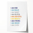 I Am Affirmation Typography Art – Motivational Wall Decor