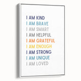 I Am Affirmation Typography Art – Motivational Wall Decor