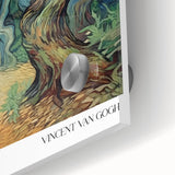 Impressionist-style acrylic print of a vibrant, abstract landscape, ideal for dining room art.