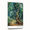 Impressionist-style acrylic glass wall art depicting a Van Gogh-like scene in vibrant blues and yellows.