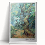 Acrylic print of Van Gogh's impressionist artwork in a white frame, suitable for modern art wall decor in a nursery.