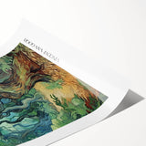 Extra large rolled print featuring Van Gogh-style impressionist floral art in vibrant colors.