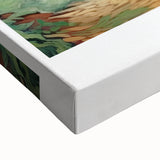 Impressionist landscape painting in black and white on a large stretched canvas, suitable for bedroom wall decor.