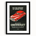 Vintage Chevrolet Car Ad Poster | Retro 1940s Auto Art