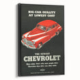 Vintage Chevrolet Car Ad Poster | Retro 1940s Auto Art