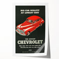 Vintage Chevrolet Car Ad Poster | Retro 1940s Auto Art