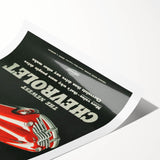 Vintage Chevrolet Car Ad Poster | Retro 1940s Auto Art