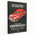 Vintage Chevrolet Car Ad Poster | Retro 1940s Auto Art