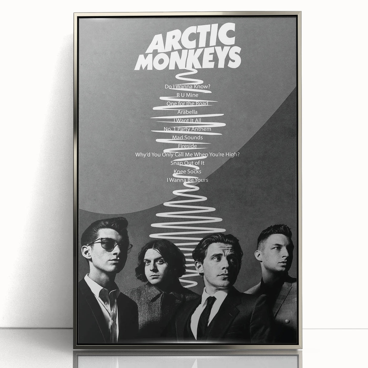 Arctic Monkeys Retro Poster – Vintage Black & White Wall Art