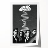 Arctic Monkeys Retro Poster – Vintage Black & White Wall Art