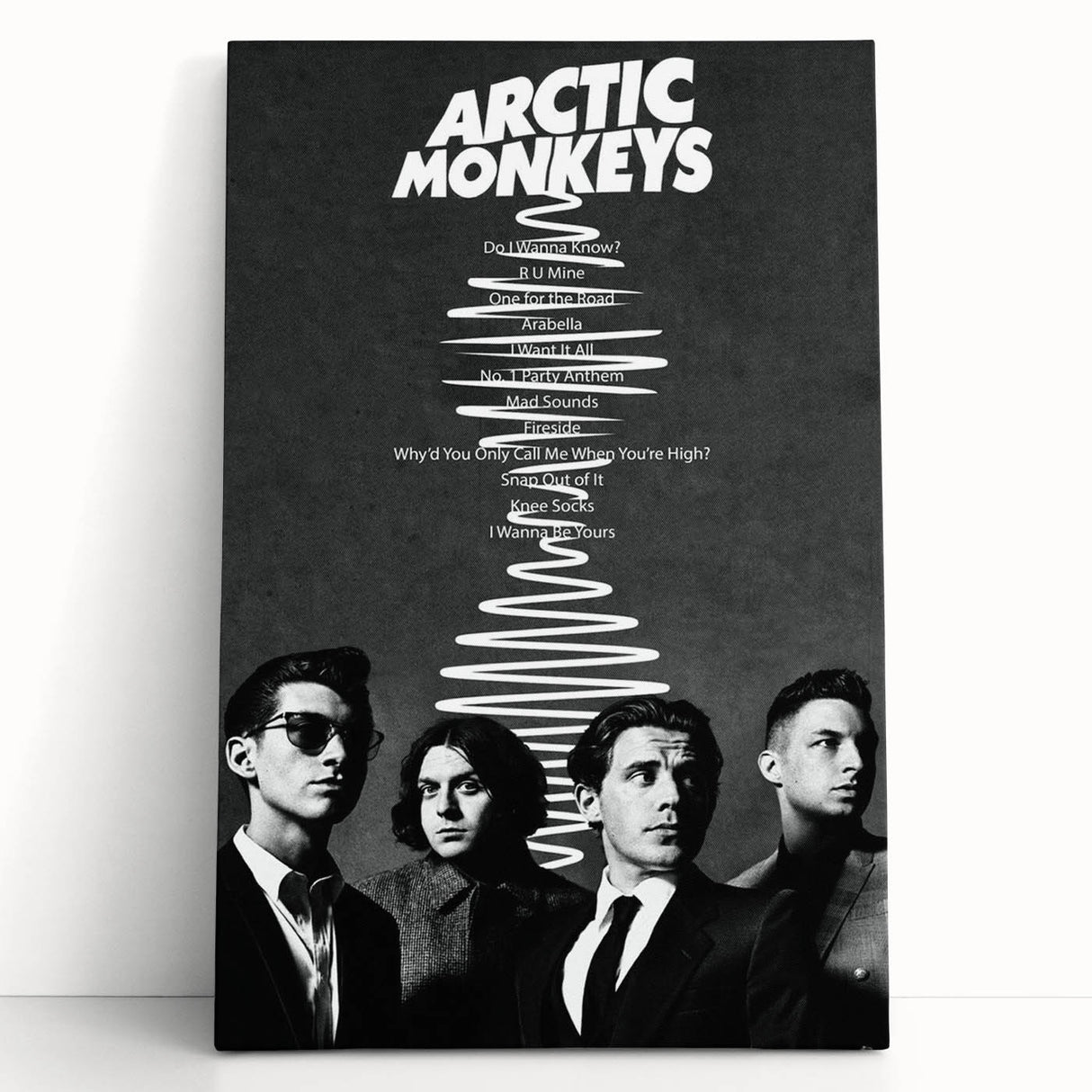 Arctic Monkeys Retro Poster – Vintage Black & White Wall Art