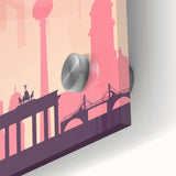 Berlin Retro Travel Poster | Iconic Landmarks & Skyline Art