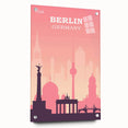 Berlin Retro Travel Poster | Iconic Landmarks & Skyline Art