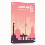 Berlin Retro Travel Poster | Iconic Landmarks & Skyline Art