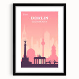 Berlin Retro Travel Poster | Iconic Landmarks & Skyline Art