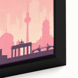 Berlin Retro Travel Poster | Iconic Landmarks & Skyline Art